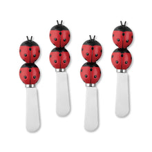 Load image into Gallery viewer, Mr. Spreader 4-Piece Ladybug Resin Cheese Spreader