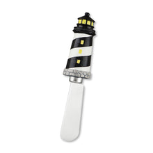 Load image into Gallery viewer, Mr. Spreader 4-Piece Black Lighthouse Resin Cheese Spreader