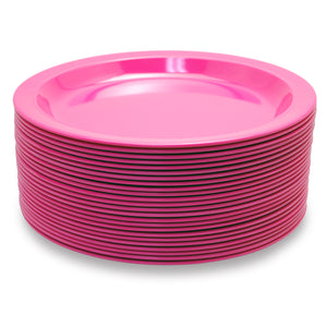 Gourmet Art 4-Piece Melamine 8 1/2" Plate, Hot Pink