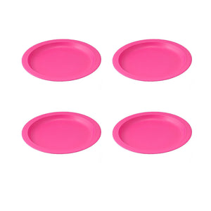 Gourmet Art 4-Piece Melamine 8 1/2" Plate, Hot Pink