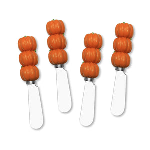 Mr. Spreader 4-Piece Pumpkin Resin Cheese Spreader