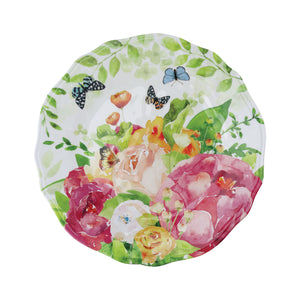 Gourmet Art 6-Piece Rose Garden Melamine 8 3/4" Plate