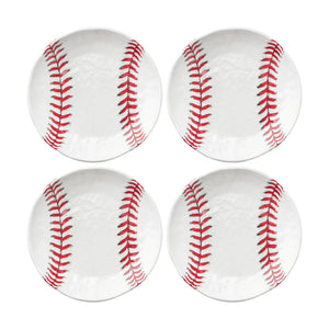 Gourmet Art 4-Piece Baseball Melamine 6" Plate