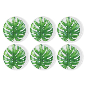 Gourmet Art 6-Piece Monstera Melamine 9 Plate