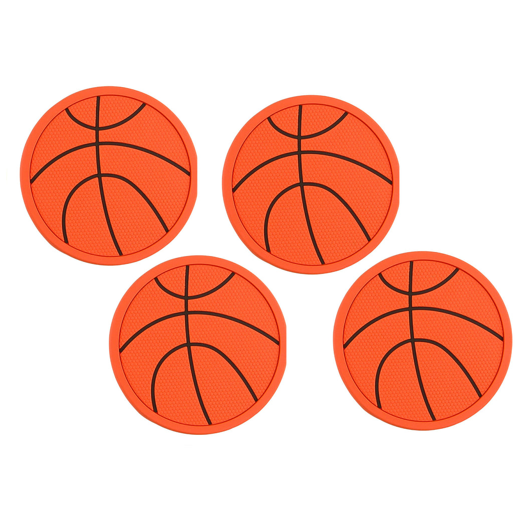 Gourmet Art 4-Piece Basketball Plastic Coaster