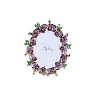 Elegant Flowers Picture Frame, Purple, 0.75" x 1.25"